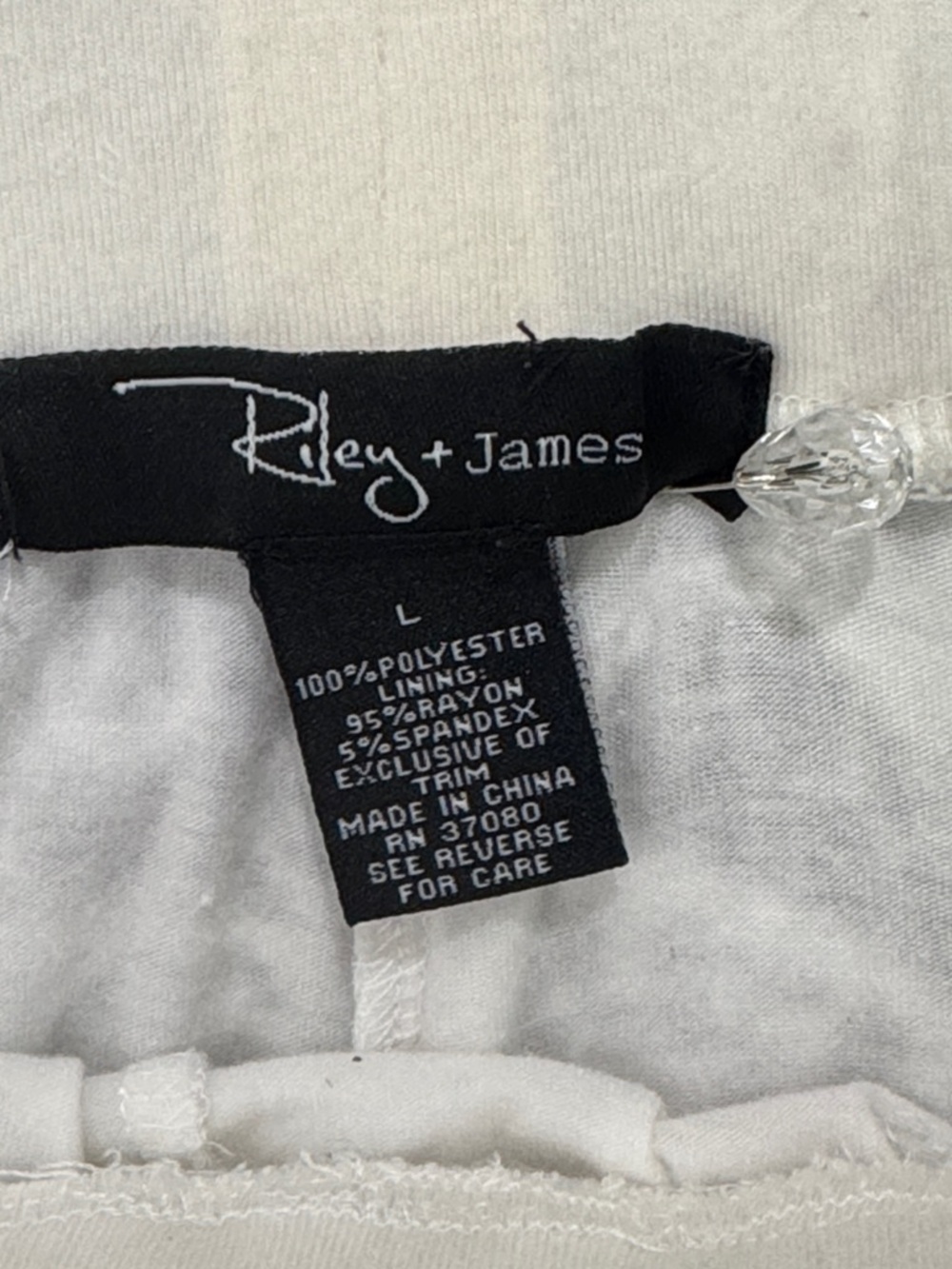 Riley James Lace Ombre Shorts White Crochet Lined Large - Picture 5 of 10